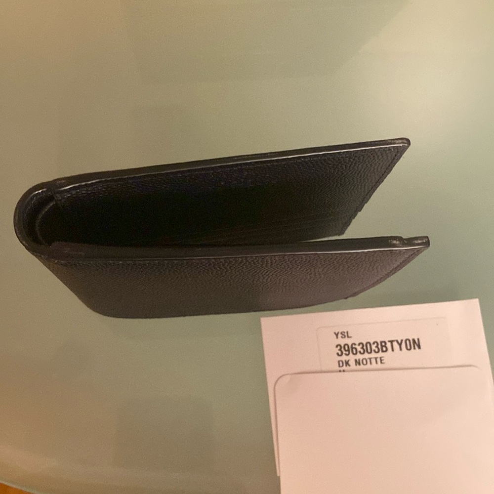 NIB Auth YVES SAINT LAURENT YSL leather WALLET w/ dust bag Made in ITALY - Picture 11 of 16